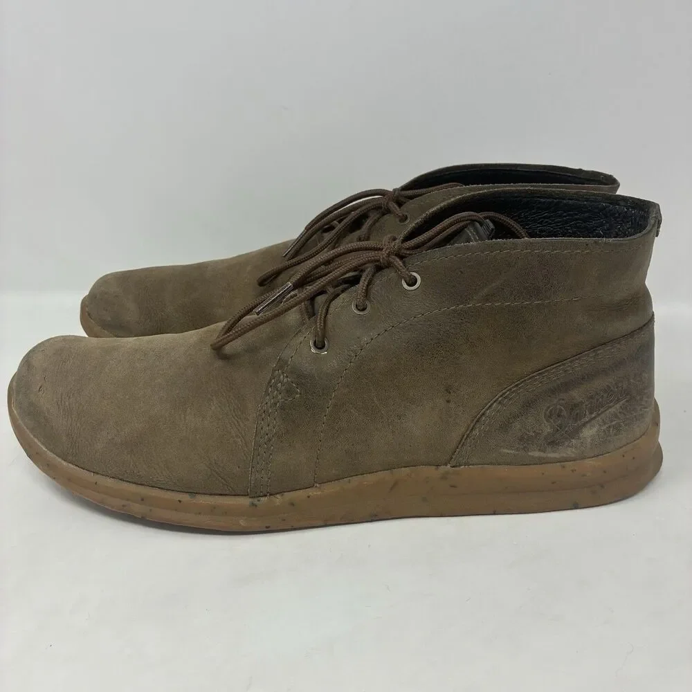 Danner Boots Mens 10 D Pilgrim Chukka Bracken Leather Shoes Brown Suede 37641